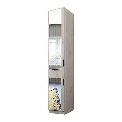 картинка Шкаф ЭКОН распашной 1 дверный с 1-им ящиками со штангой с зеркалом от магазина КУПИ КУПЕ